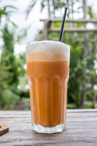 Close-up of drink on table