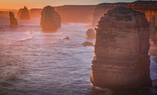 Rock formations at seaside