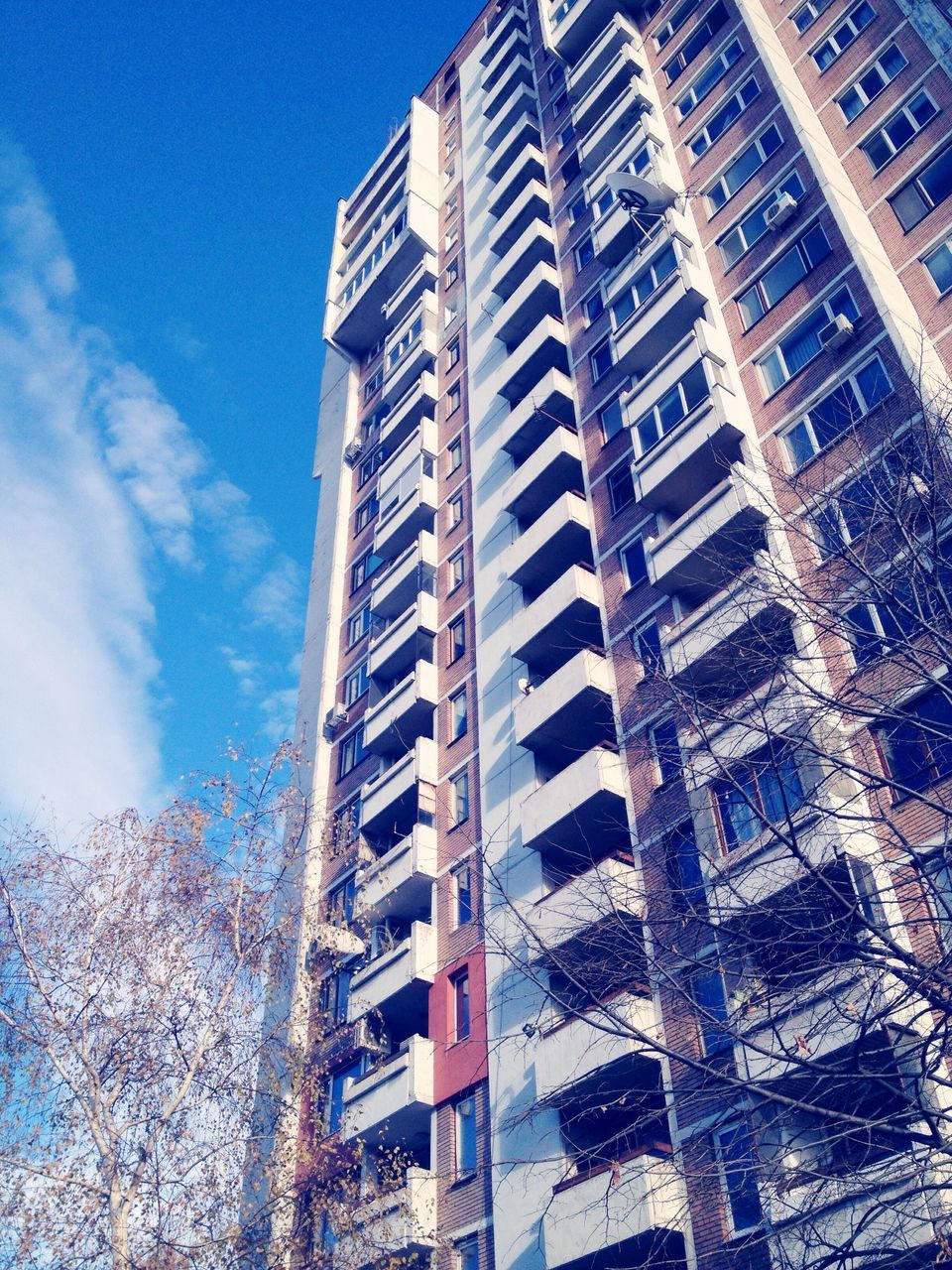 LOW ANGLE VIEW OF BUILDINGS IN CITY