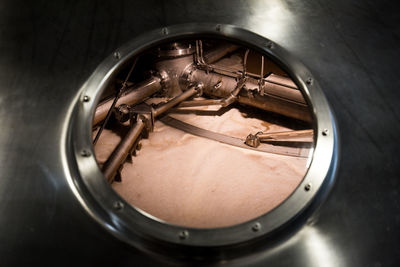 Close-up of machinery in factory