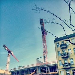 Low angle view of crane