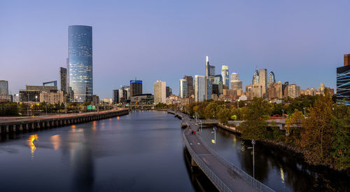 Bridge over river in city