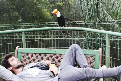 Man sitting outdoors