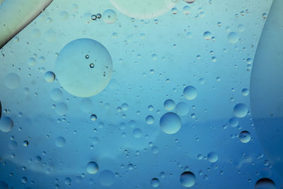 Close-up of water drops on glass