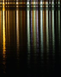 Close-up of illuminated water at night