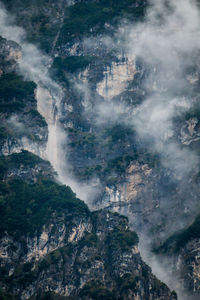 Scenic view of waterfall