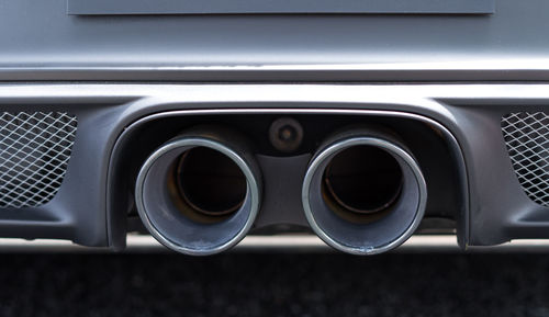 Close-up of car exhausts 