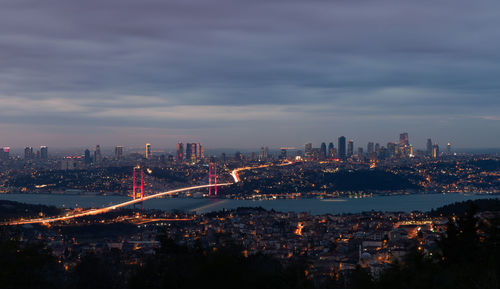 Bosphus bridge in istanbul city, turkey