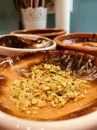 Close-up of soup in bowl