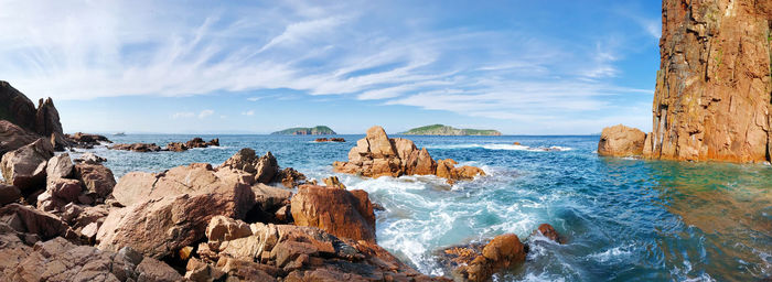 Panoramic view of sea against sky