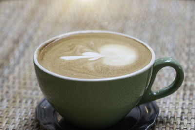 Close-up of coffee on table