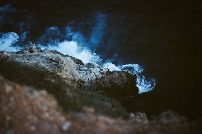 Scenic view of waterfall
