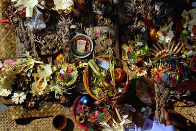 Full frame shot of market stall