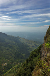 High angle view of landscape against sky