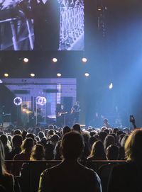 Group of people at music concert