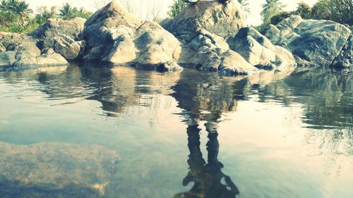 Scenic view of lake