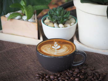 Close-up of coffee on table