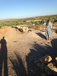 Scenic view of landscape against clear sky