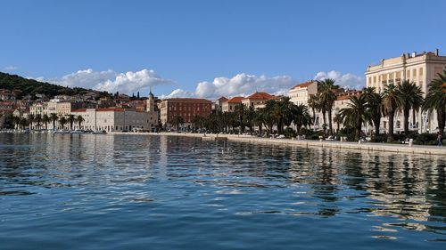 Riva waterfront promenade on adriatic sea