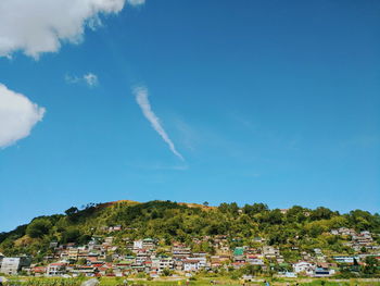 Scenic view of townscape against sky