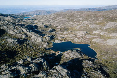 Aerial view of mountain range