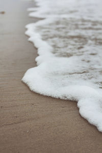 Close-up of sand on beach