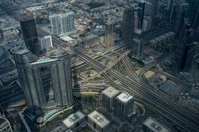 High angle view of cityscape