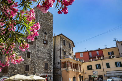 Low angle view of buildings against sky