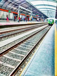 Railroad station platform