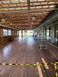 View of empty corridor in building