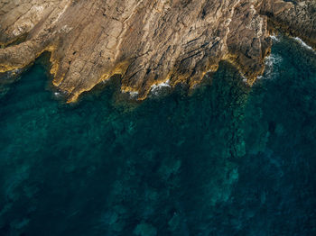 Rock formations in sea