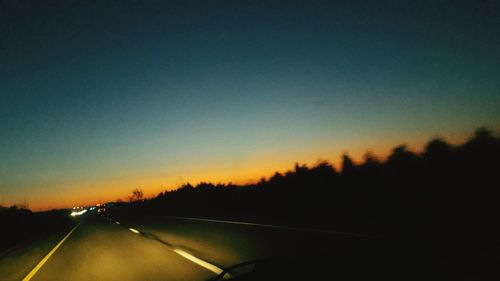 Road at sunset