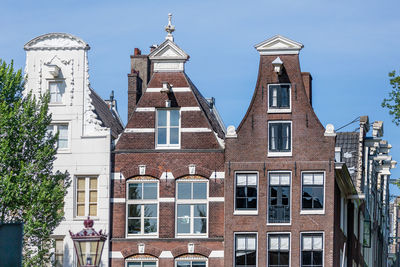 Low angle view of old building against sky