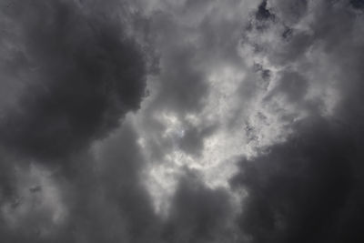 Low angle view of storm clouds in sky