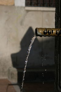 Close-up of water fountain