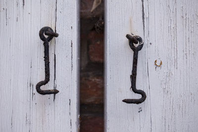 Close-up of door knocker