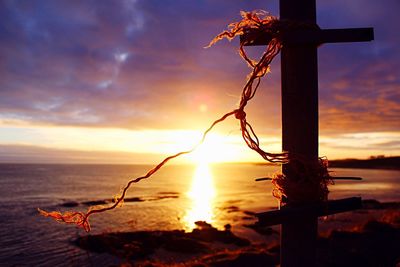 Sunset over calm sea