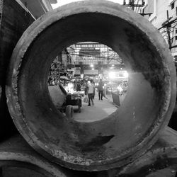 People in front of building