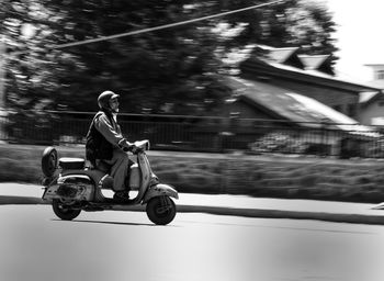 Man riding motorcycle