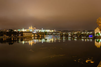 Prague castle by night