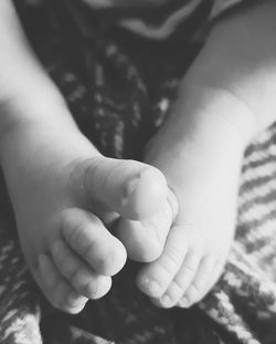 Close-up of baby hand