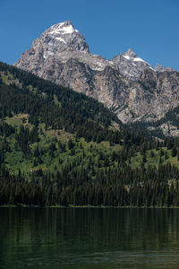 Teton mountain range and taggert lake