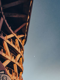 Low angle view of bridge against clear sky