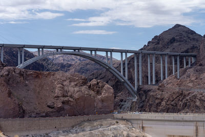 Bridge over river against sky