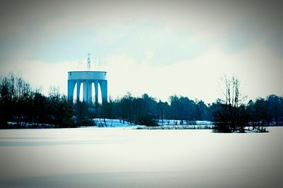 Built structure with trees in background