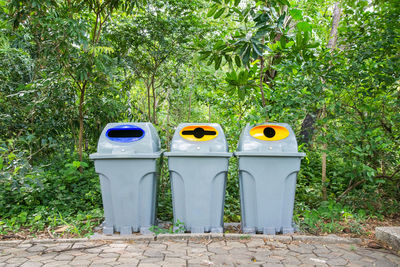 Built structure against trees and plants