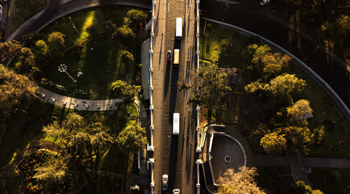 High angle view of bridge in city