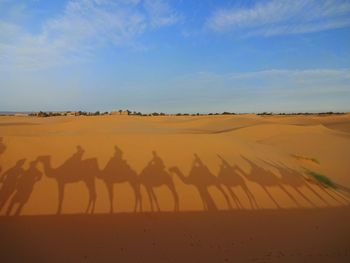 Scenic view of desert against sky