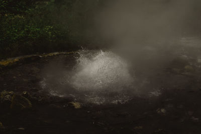 Scenic view of waterfall