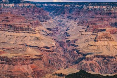 Aerial view of rock formations